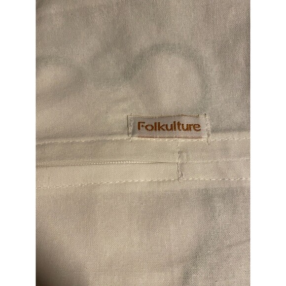 Folkulture Green Trim Throw Pillow Covers 18x18 in Set Of 2  Zipper Closure - Picture 5 of 6